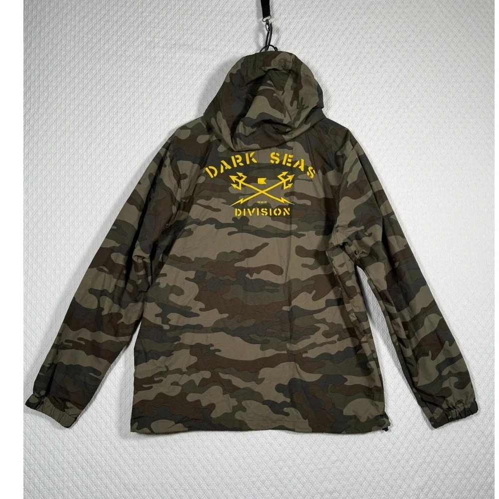 Dark Seas Division Defenders of the Deep Camo Anorak Windbreaker Mens Medium - Picture 2 of 8